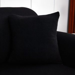 noir - 1 pièce - housse de coussin déperlante 45x45cm