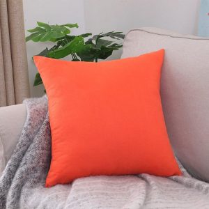 orange - 2 pièces - housses de coussin extensibles 45x45cm