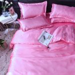 parure de lit rose bonbon satin