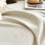 plaide tissé herringbone pour canapé