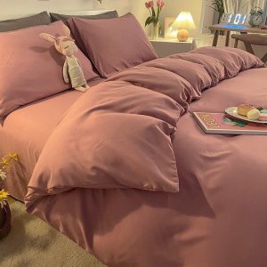 rose housse de couette de qualité supérieure