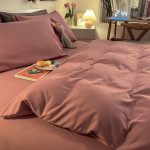 rose housse de couette moderne