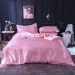 rose type satin drap housse housse de couette