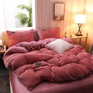 rose velours drap housse