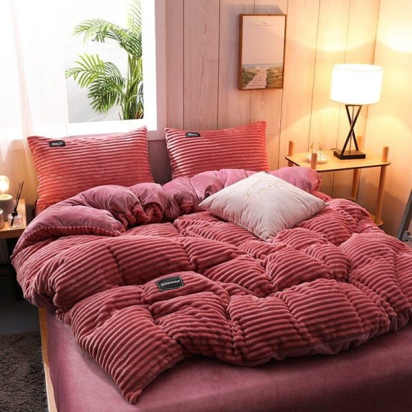 rose velours drap housse