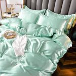 set literie vert opaline satin
