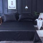 taie d'oreiller noir type satin