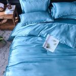 taie d'oreiller satin bleu ciel