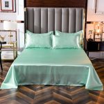 taie d'oreiller vert opaline satin