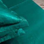 taies d'oreiller assorties vert type satin