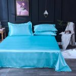 taies d'oreiller bleu turquoise type satin