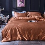 taies d'oreiller marron satin