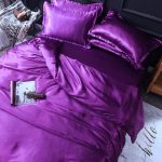 taies d'oreiller satin violet