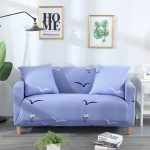 housse de coussin extensible bleu ivory gull