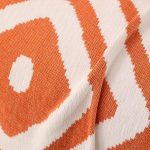tissu tissé orange pour jeté de canapé