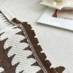 tissu tissé pour jeté de canapé marron